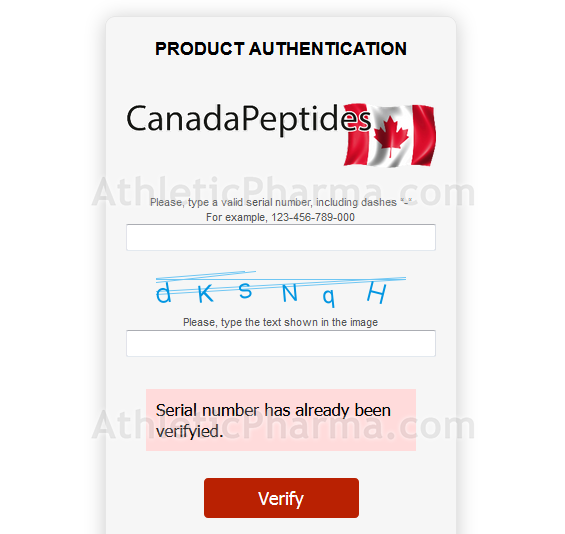 Повторная проверка препаратов Canada Peptides по кодам Проверка уникальности препаратов Canada Peptides